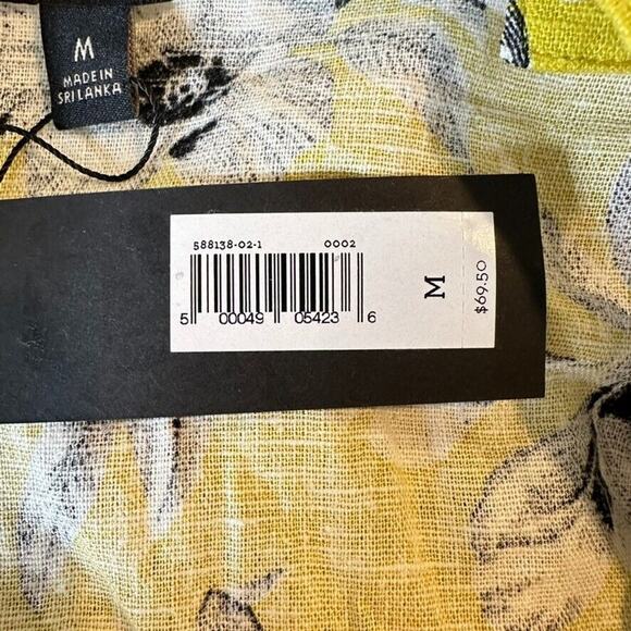 Banana Republic Cross Front Top Size M Floral Linen Coquette Preppy Boho NWT - Picture 8 of 11